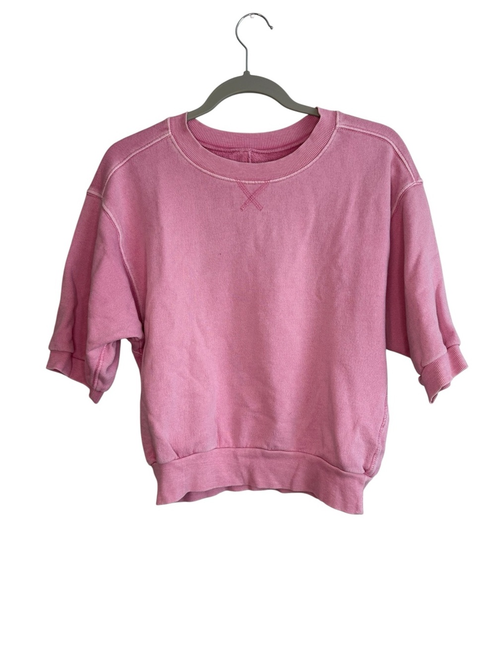 Anthropologie Pilcro Niki Bubble Sweatshirt Pink Size XS